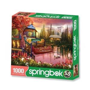 Springbok Lakeshore Serenity 1000 pc Jigsaw Puzzle USED